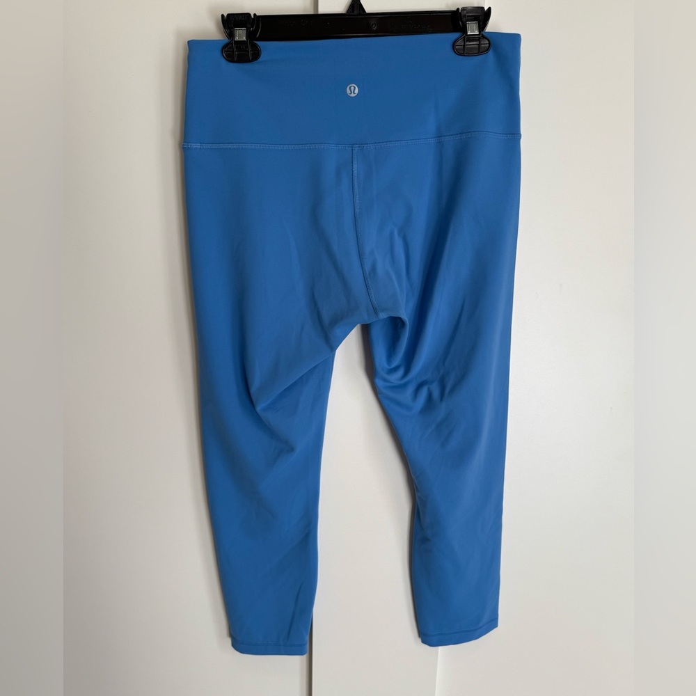 Lululemon Leggings Tights Cropped Pants Blue High Rise 12 Yoga Pilates Workout - Picture 7 of 10